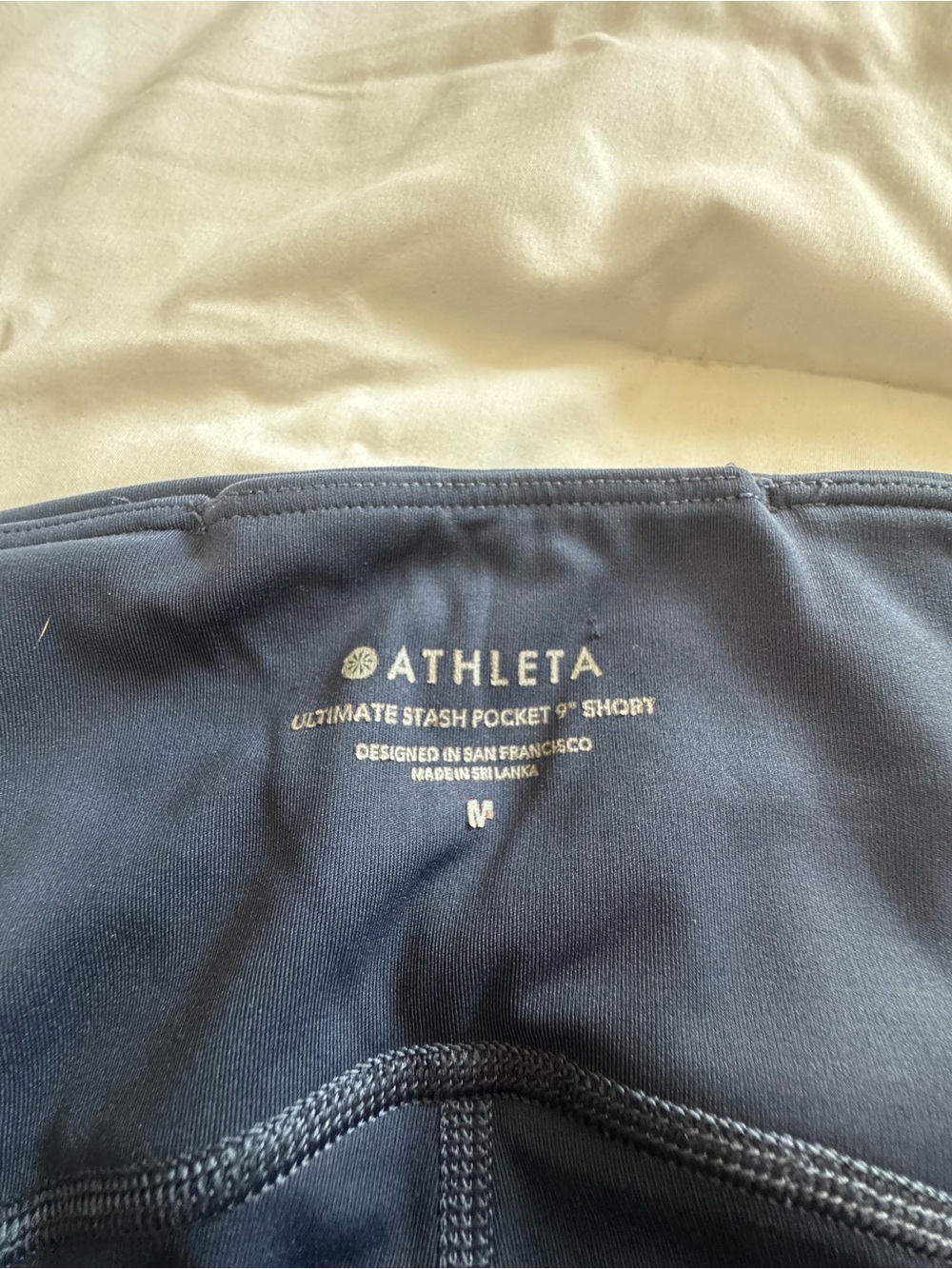 Athleta Navy High-Rise Bike Shorts - Picture 2 of 2
